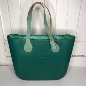 O bag Obag Eva Compound Green Tote Handbag